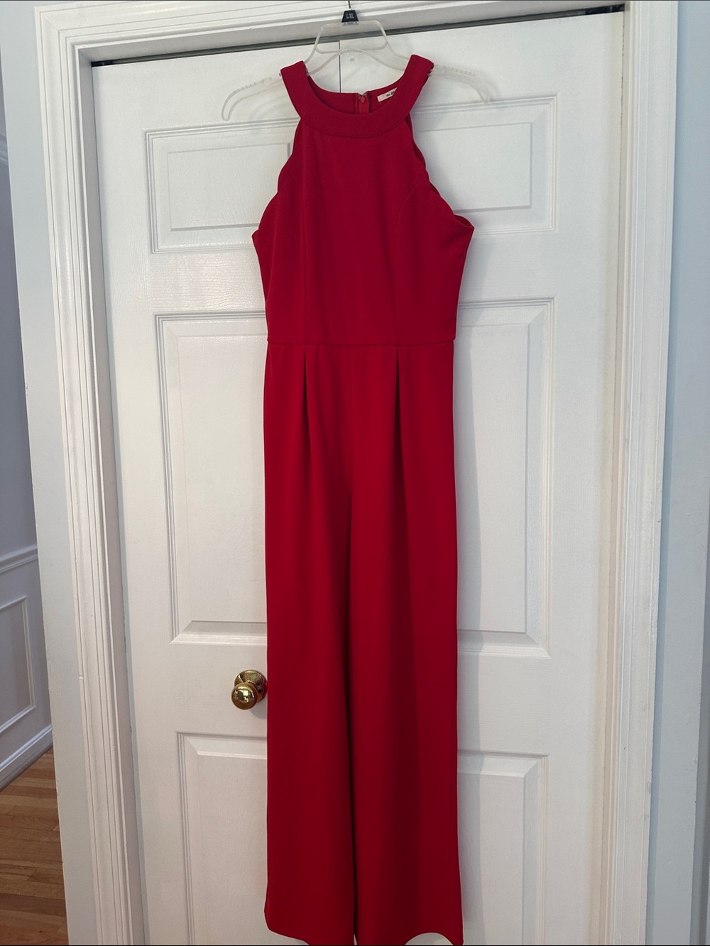 miami Red Halter Jumpsuit